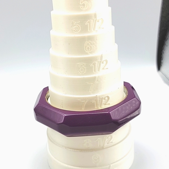 Kate Spade NEW YORK Octagon Violet Fasion Bangle Bracelet Lucite Jewelry - Picture 7 of 7